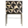 Mobile bar Tessella Dark in legno intarsiato a due ante