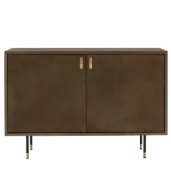 Mobile Bar Universe in Bronzo a 2 Ante con Dettagli in Ottone