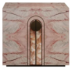 Mobile Consolle Aurelia in Marmo Siena Rosa di Sheree Stuart Design