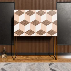 Mobile veronese con intarsi geometrici