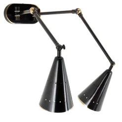 Nancy M231 Lampada da parete nera a 2 luci di Michele Bönan