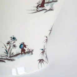 Natsumi Vaso anfora in porcellana con paesaggio giapponese h32cm