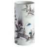 Natsumi vaso cilindrico in porcellana con paesaggio giapponese