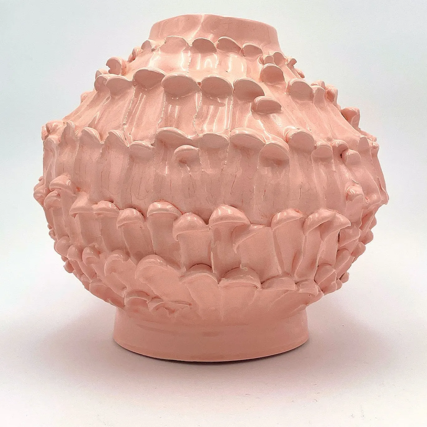 Onda Vaso piccolo rotondo rosa cipria