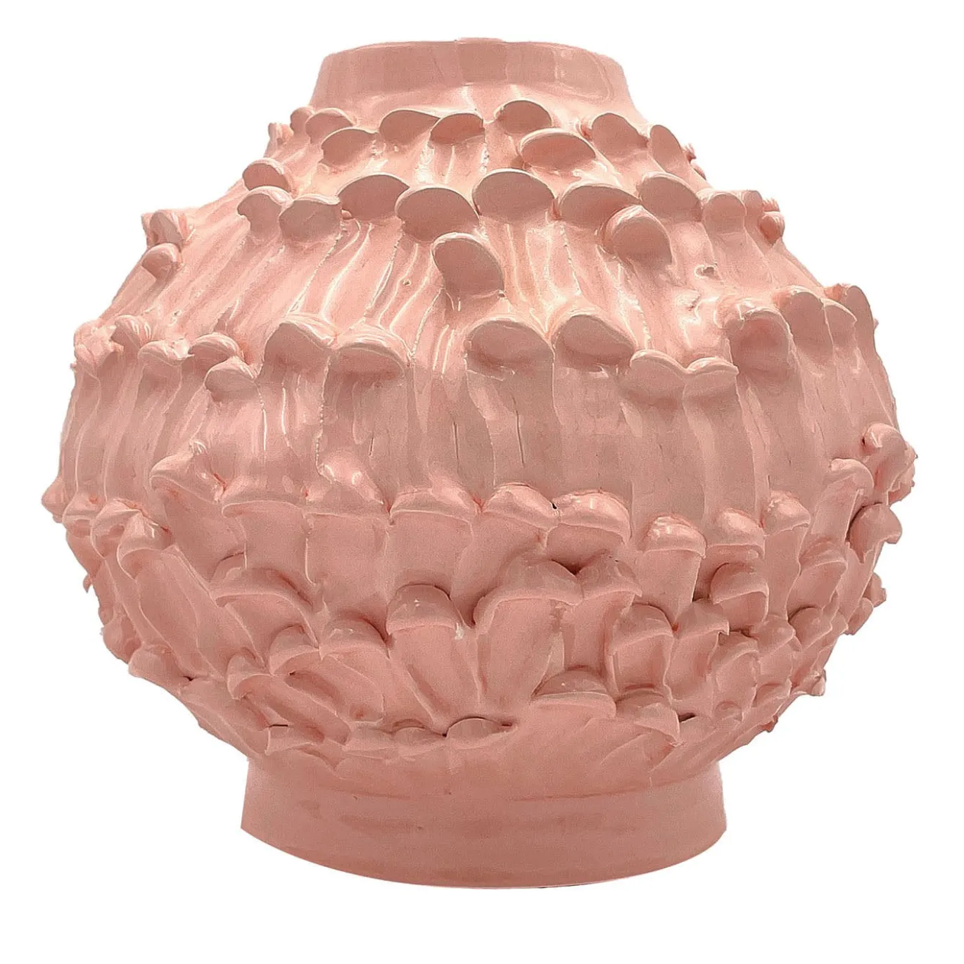Onda Vaso piccolo rotondo rosa cipria