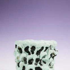 Onda Vaso piccolo Tiffany e nero pece