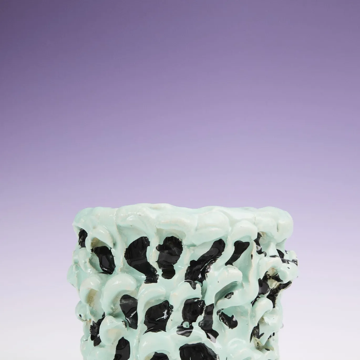 Onda Vaso piccolo Tiffany e nero pece