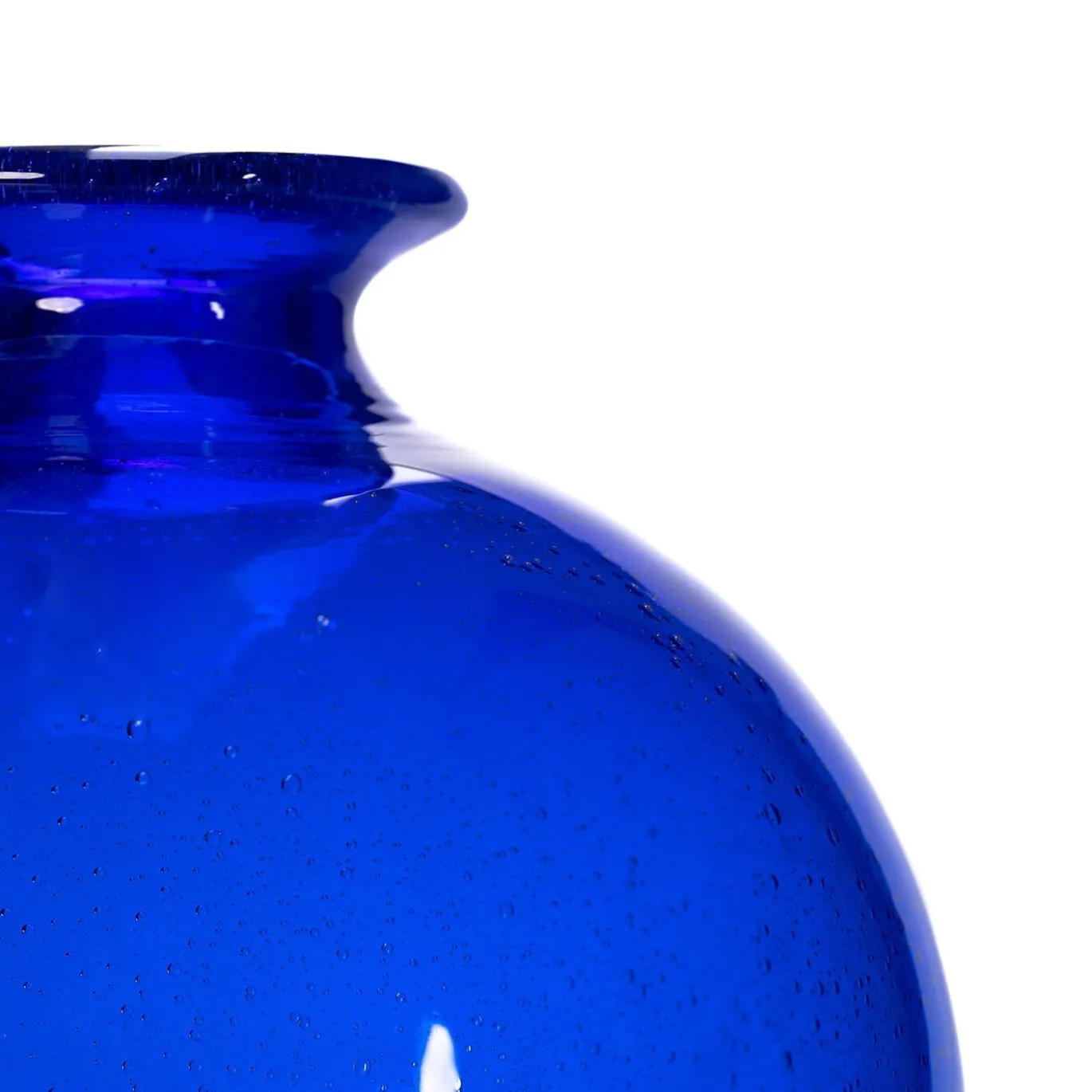 Origine Vaso in vetro di Murano blu