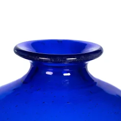 Origine Vaso in vetro di Murano blu