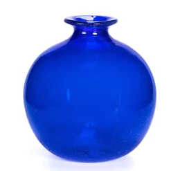 Origine Vaso in vetro di Murano blu