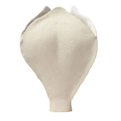 Ossa Iris Vaso in gres bianco smaltato