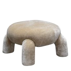 Ottomana scultorea Khelone Beige