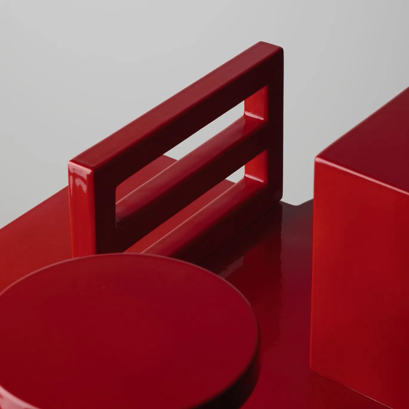 Paesaggi Scultura quadrata rossa di Nathalie Du Pasquier