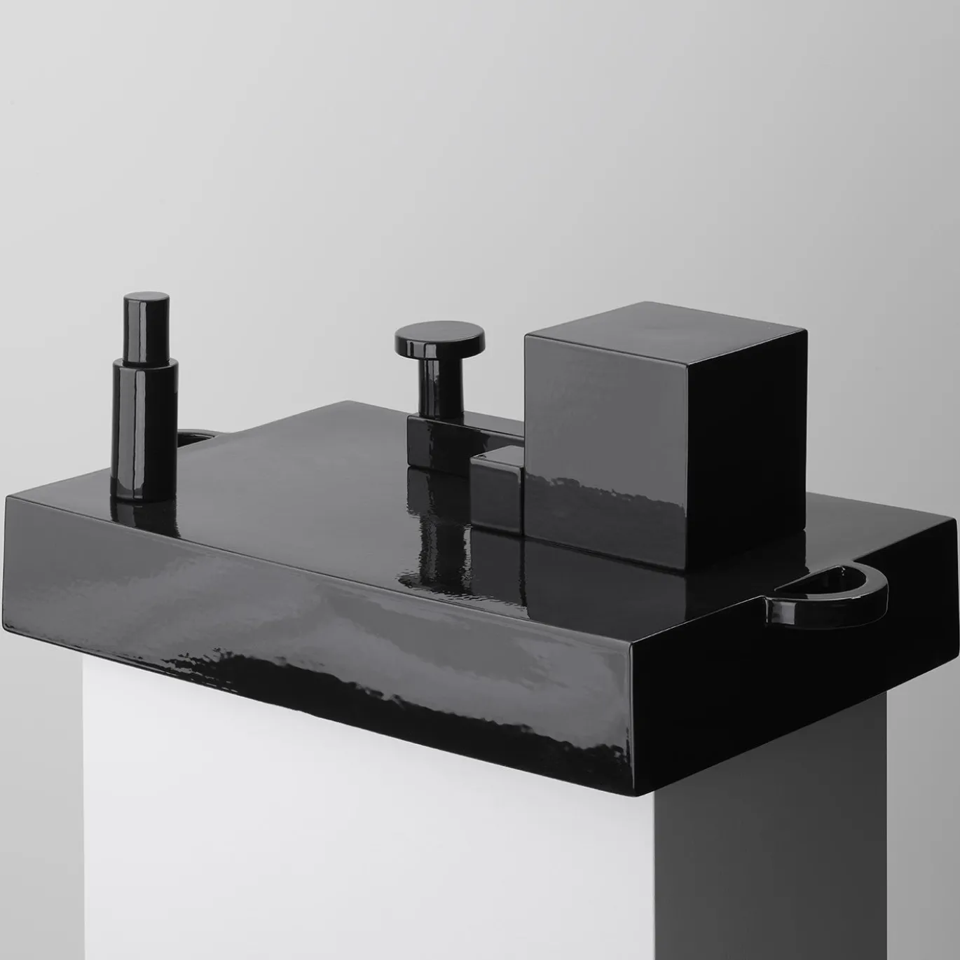 Paesaggi Scultura rettangolare nera di Nathalie Du Pasquier