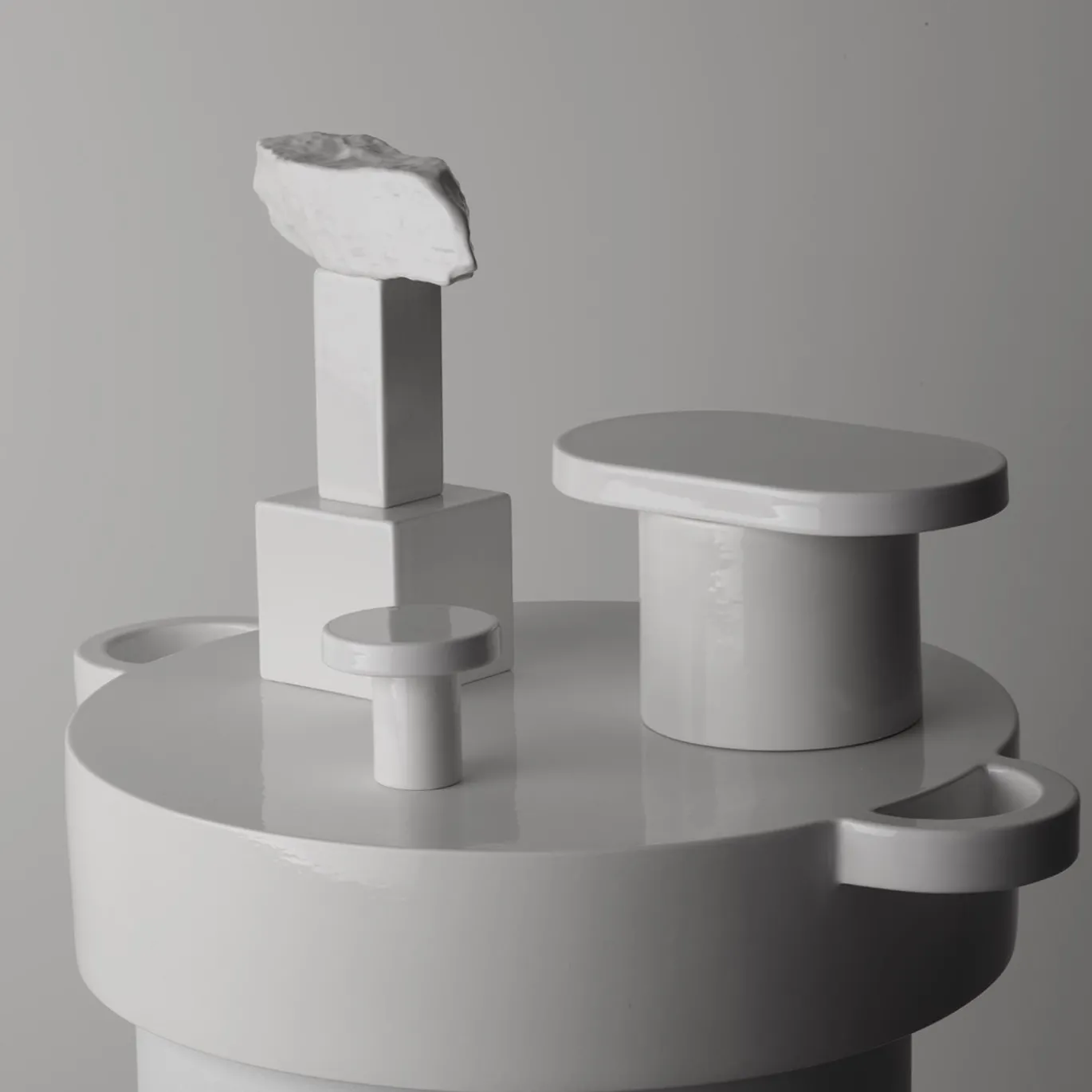 Paesaggi Scultura Rotonda bianca di Nathalie Du Pasquier