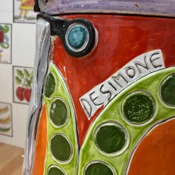 Paladino Re XL Scultura in ceramica policroma