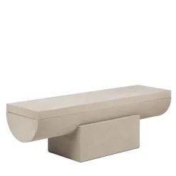 Panca Aurelia in Camoscio Beige