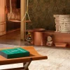 Panca Branda in cuoio pieno fiore cognac