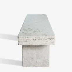Panca da esterno in Travertino beige Vicum