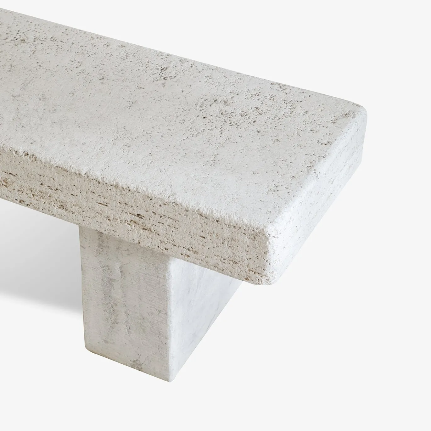 Panca da esterno in Travertino beige Vicum