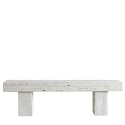 Panca da esterno in Travertino beige Vicum