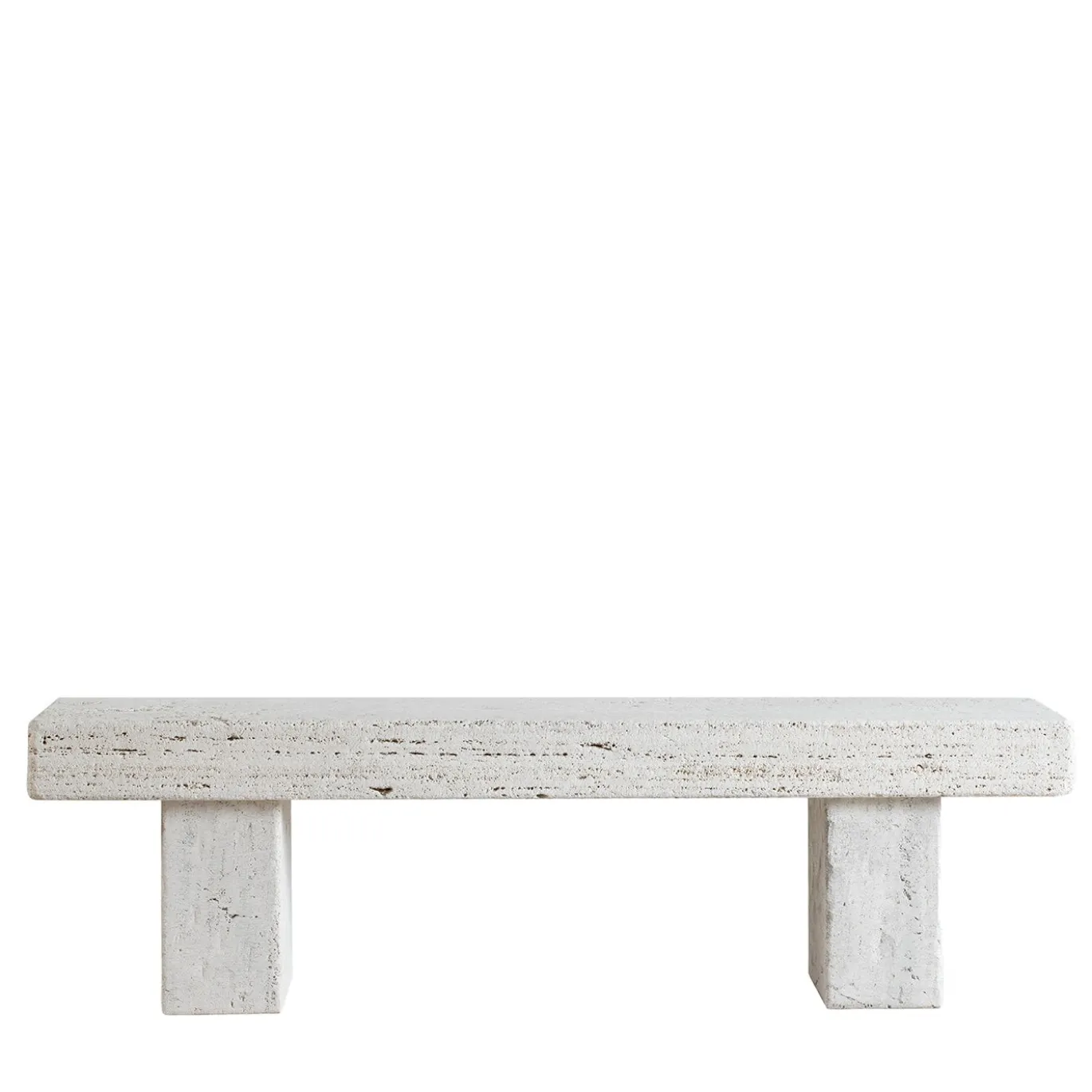 Panca da esterno in Travertino beige Vicum