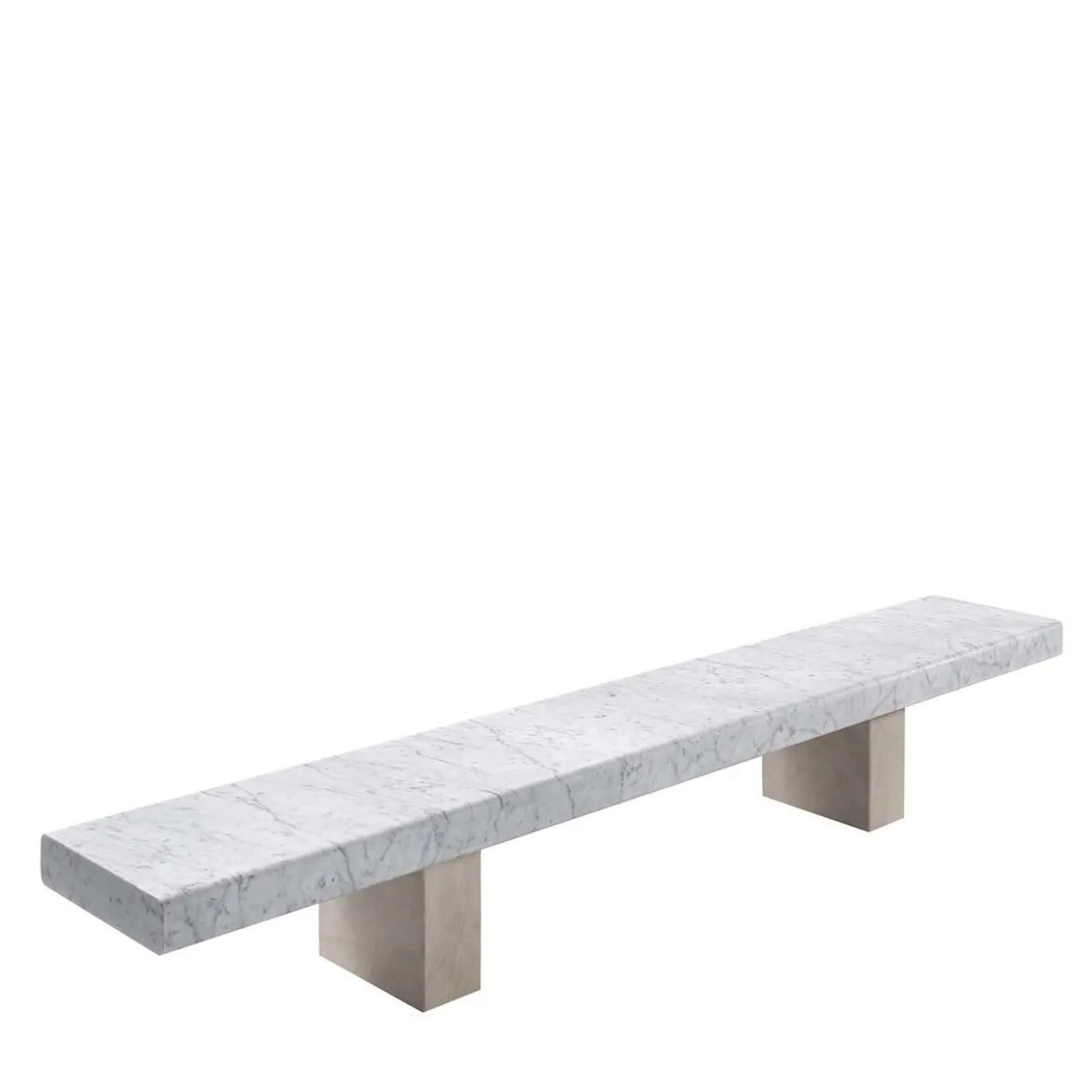 Panca da Esterno Span in Marmo Bianco di Carrara di John Pawson