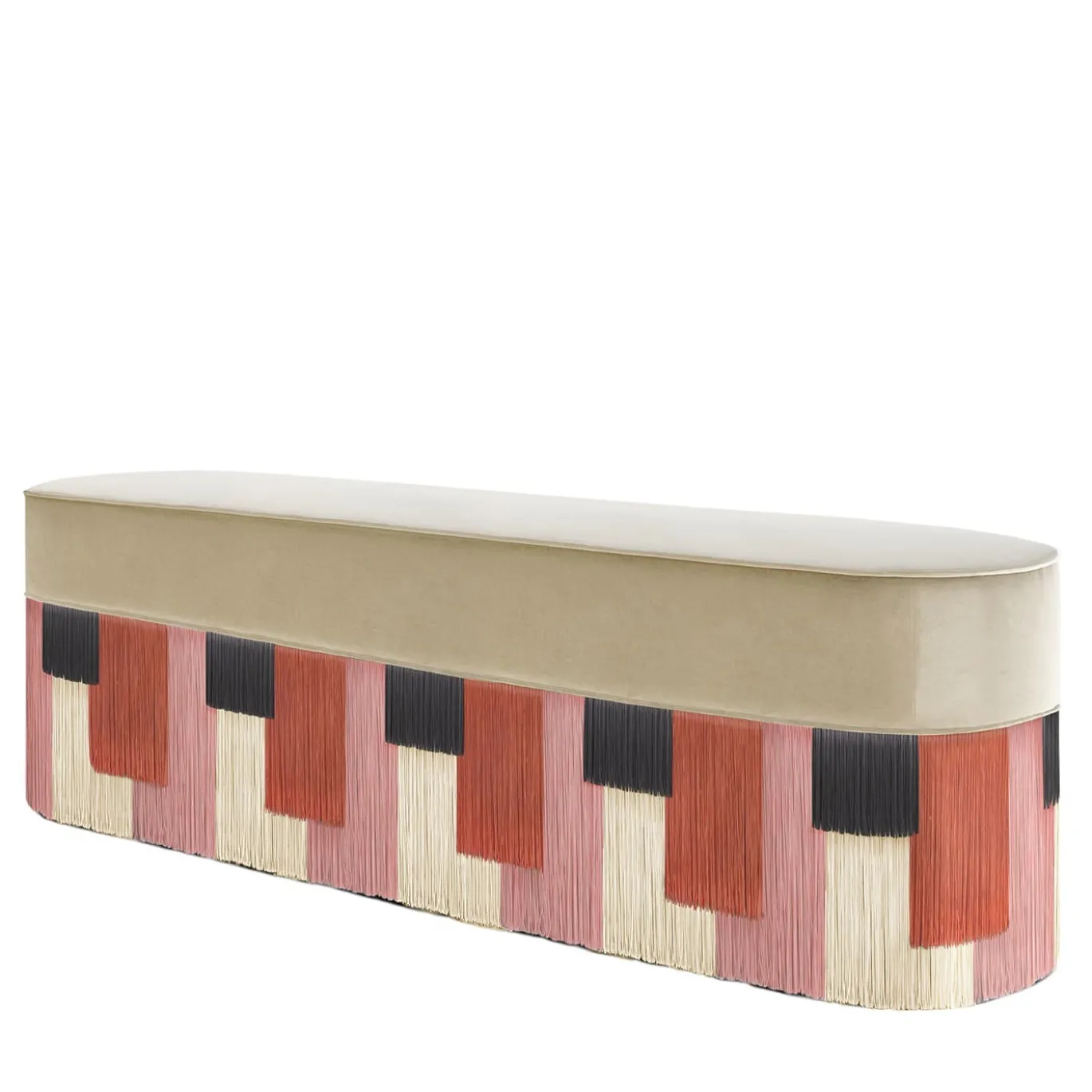 Panca Geo Stripe Policroma in Velluto #3 di Lorenza Bozzoli