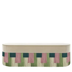 Panca Geo Stripe Policroma in Velluto #2 di Lorenza Bozzoli