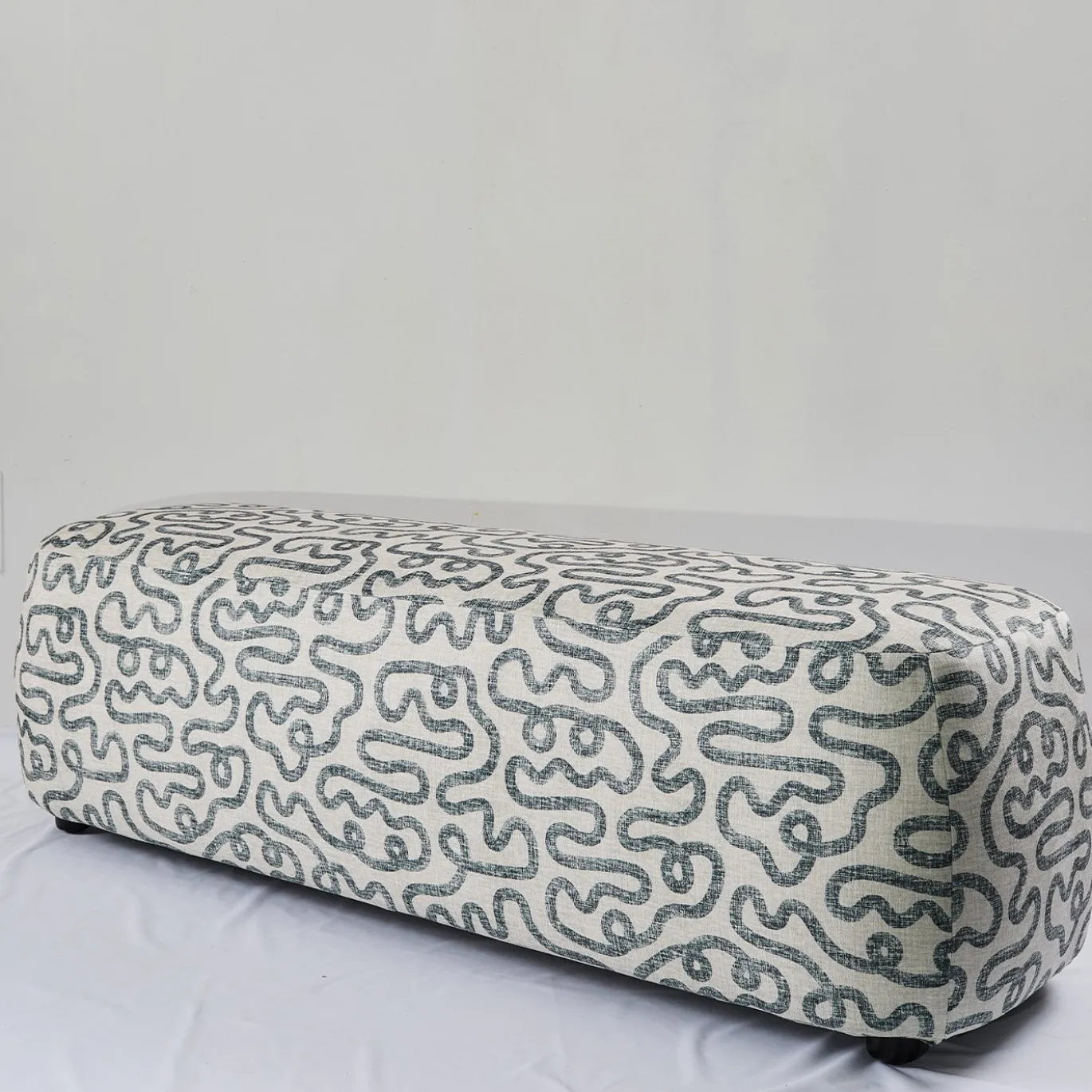 Panca Imbottita Eos Big con Pattern Grigio