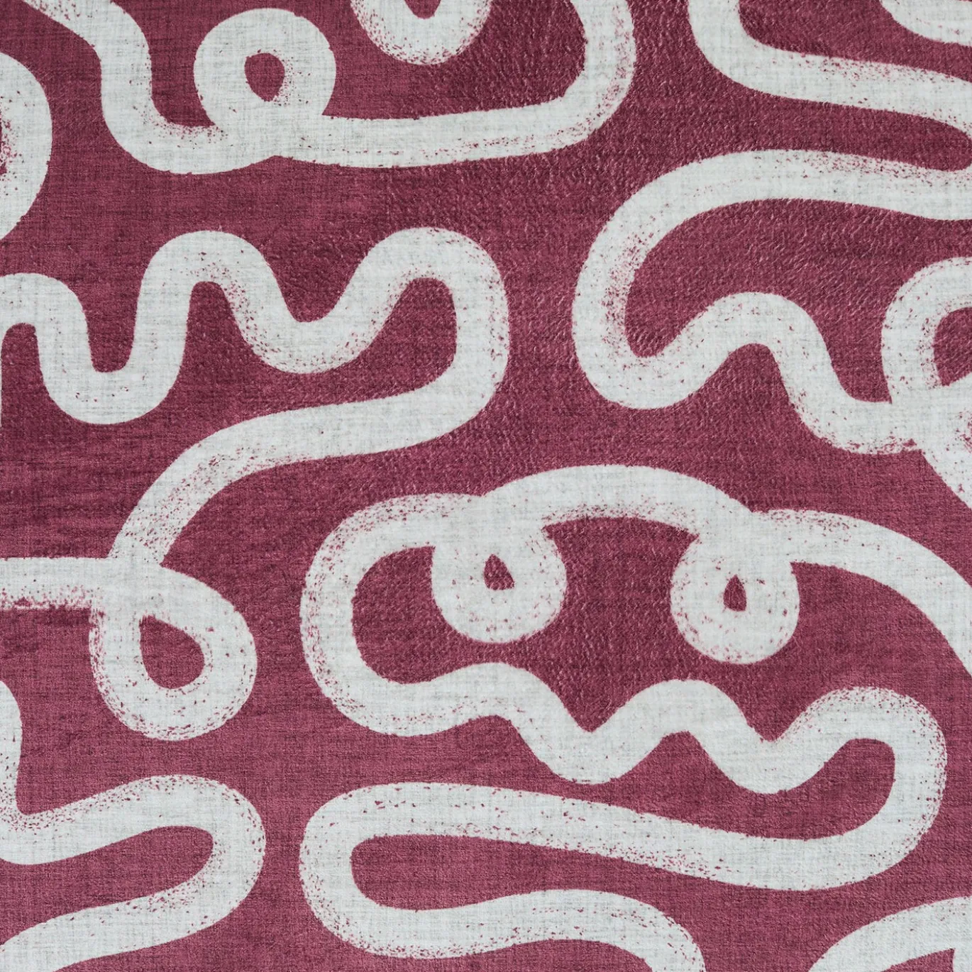 Panca Imbottita Eos Small Bordeaux con Motivo Bianco
