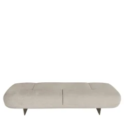 Panca Luxor Beige Trapuntata con Gambe in Titanio