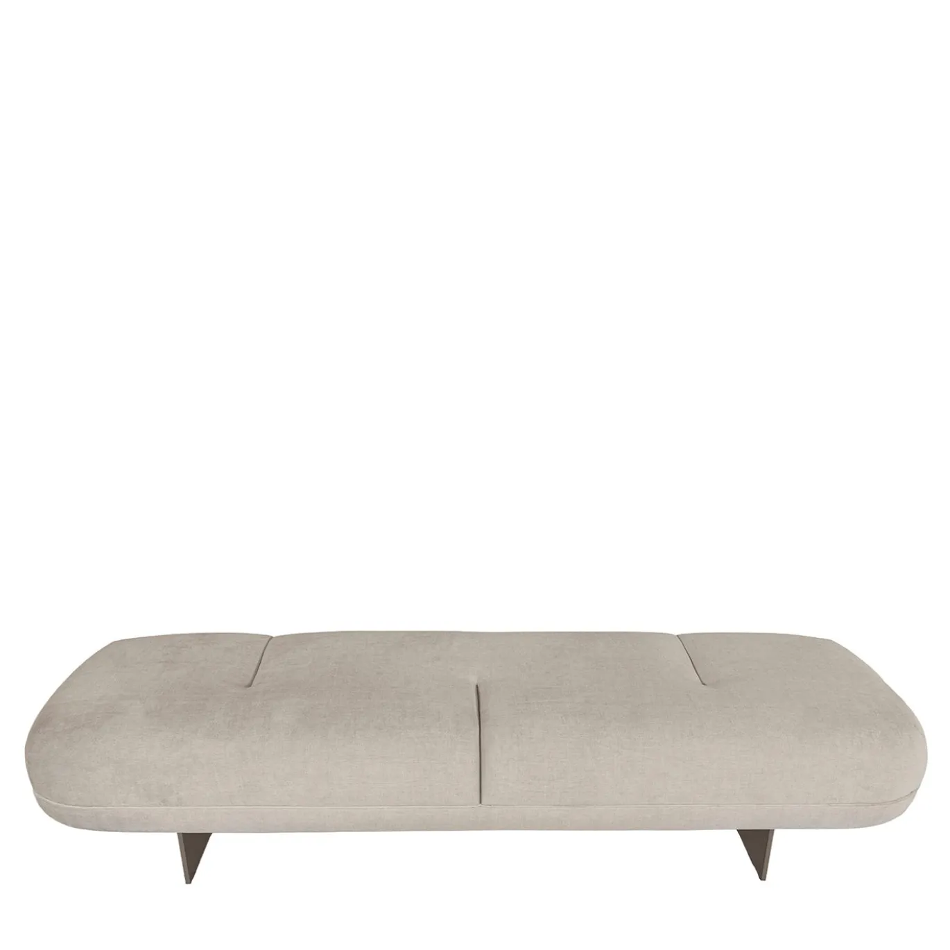 Panca Luxor Beige Trapuntata con Gambe in Titanio