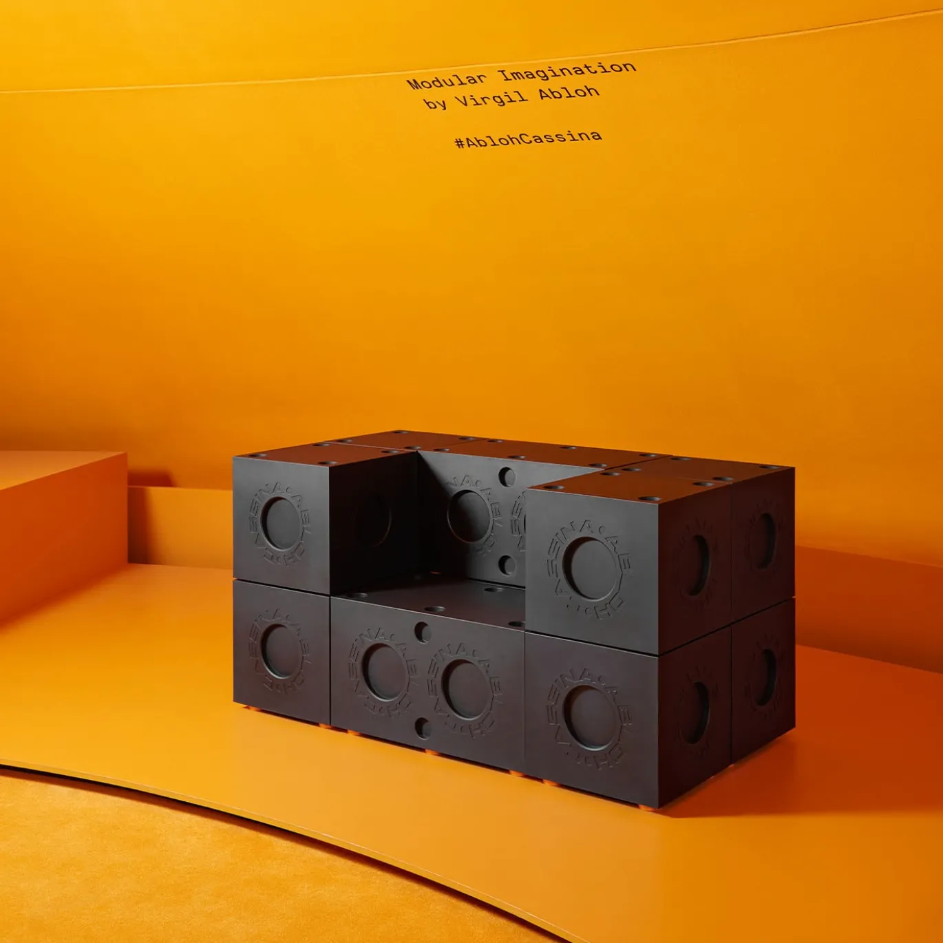 Panca Modular Imagination #2 Nera di Virgil Abloh