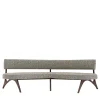 Panca scultorea con gambe in legno Massimo
