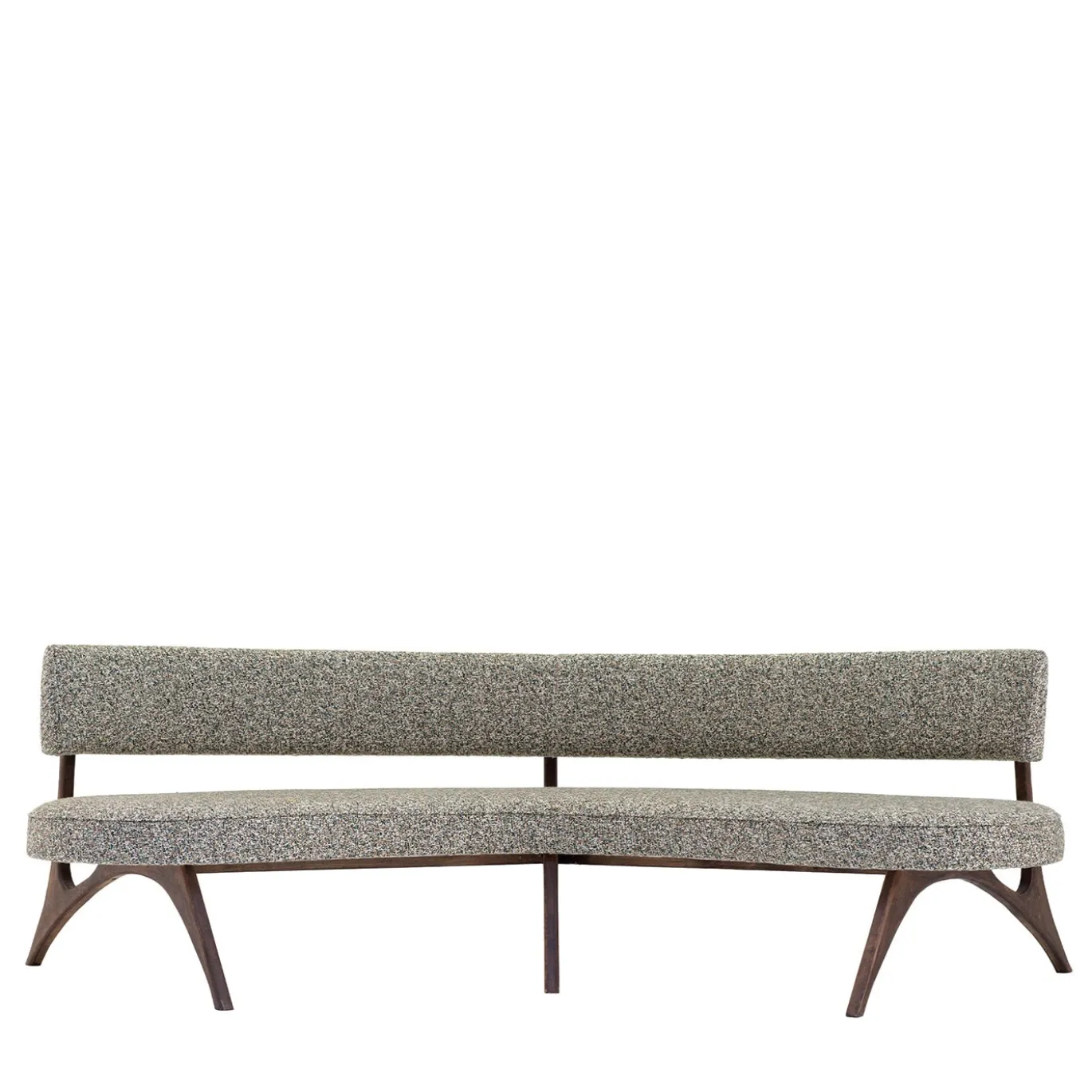 Panca scultorea con gambe in legno Massimo