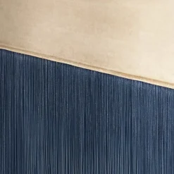 Panchina beige e blu con frange
