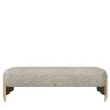 Panchina Flare 03 Grigia con Gambe in Metallo Champagne
