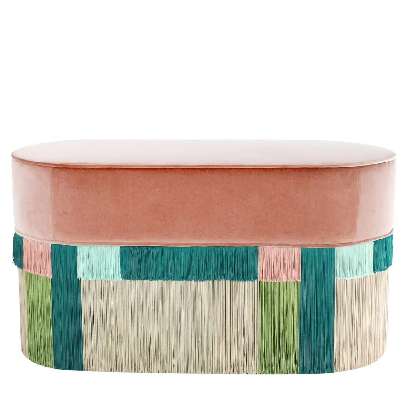 Panchina geometrica Wien Couture rosa e verde