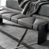Panchina in pelle grigio Mirage