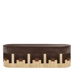 Panchina in velluto marrone cioccolato Mali