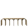 Panchina Nabuk Arch in pelle beige
