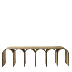 Panchina Nabuk Arch in pelle beige