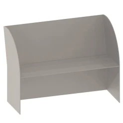 Panchina per esterni in alluminio grigio Coimbra 02