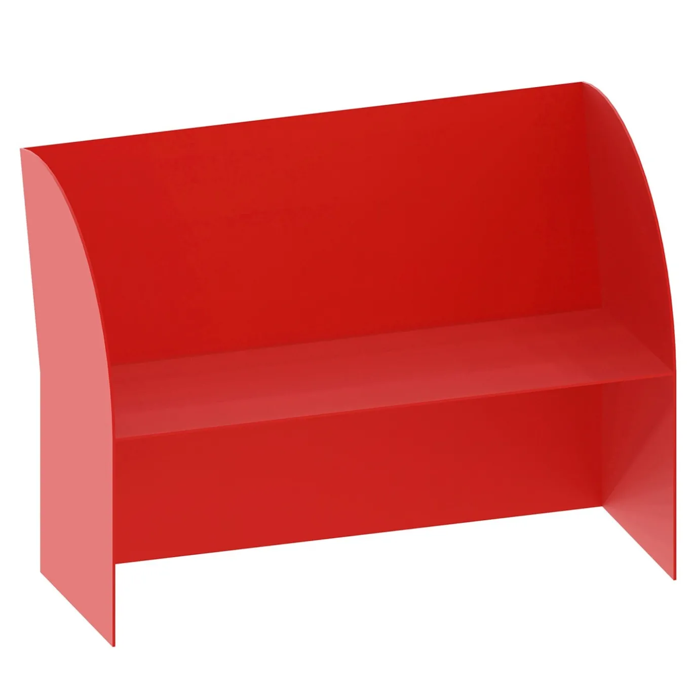 Panchina per esterni in alluminio rosso Coimbra 02