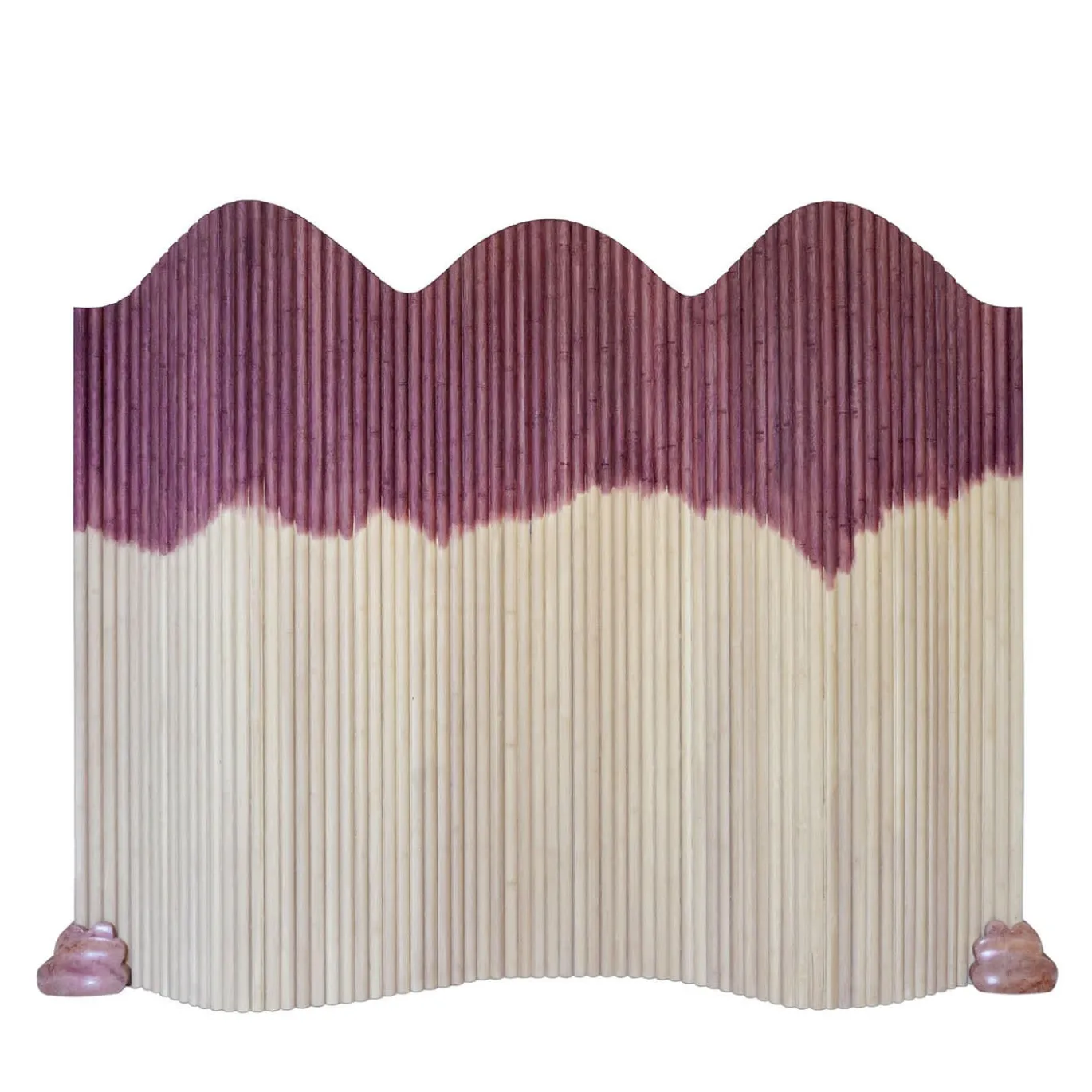Paravento Fluxus viola dipinto a mano