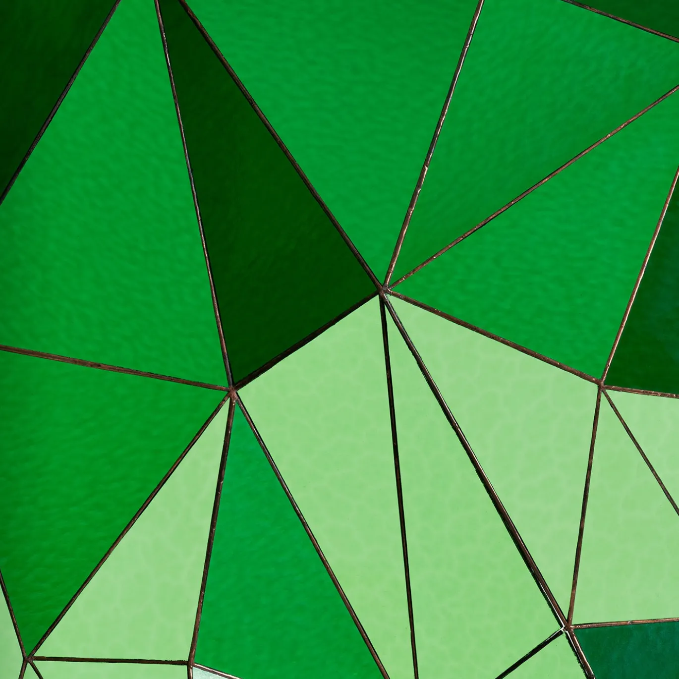 Paravento Fractal verde in vetro