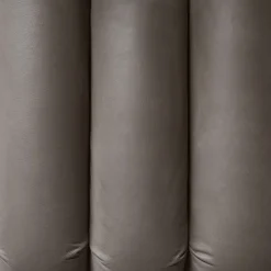 Periscopio - Sedia da salotto in pelle nabuk grigio scanalato di Studiopepe