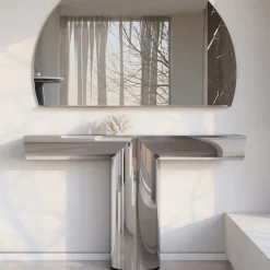 Perseo Sahara Noir Console con piano in ceramica