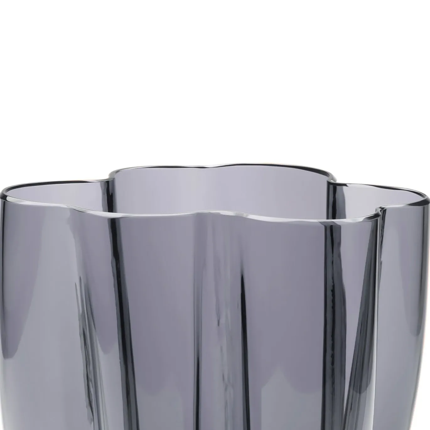 Petalo Vaso piccolo grigio acciaio